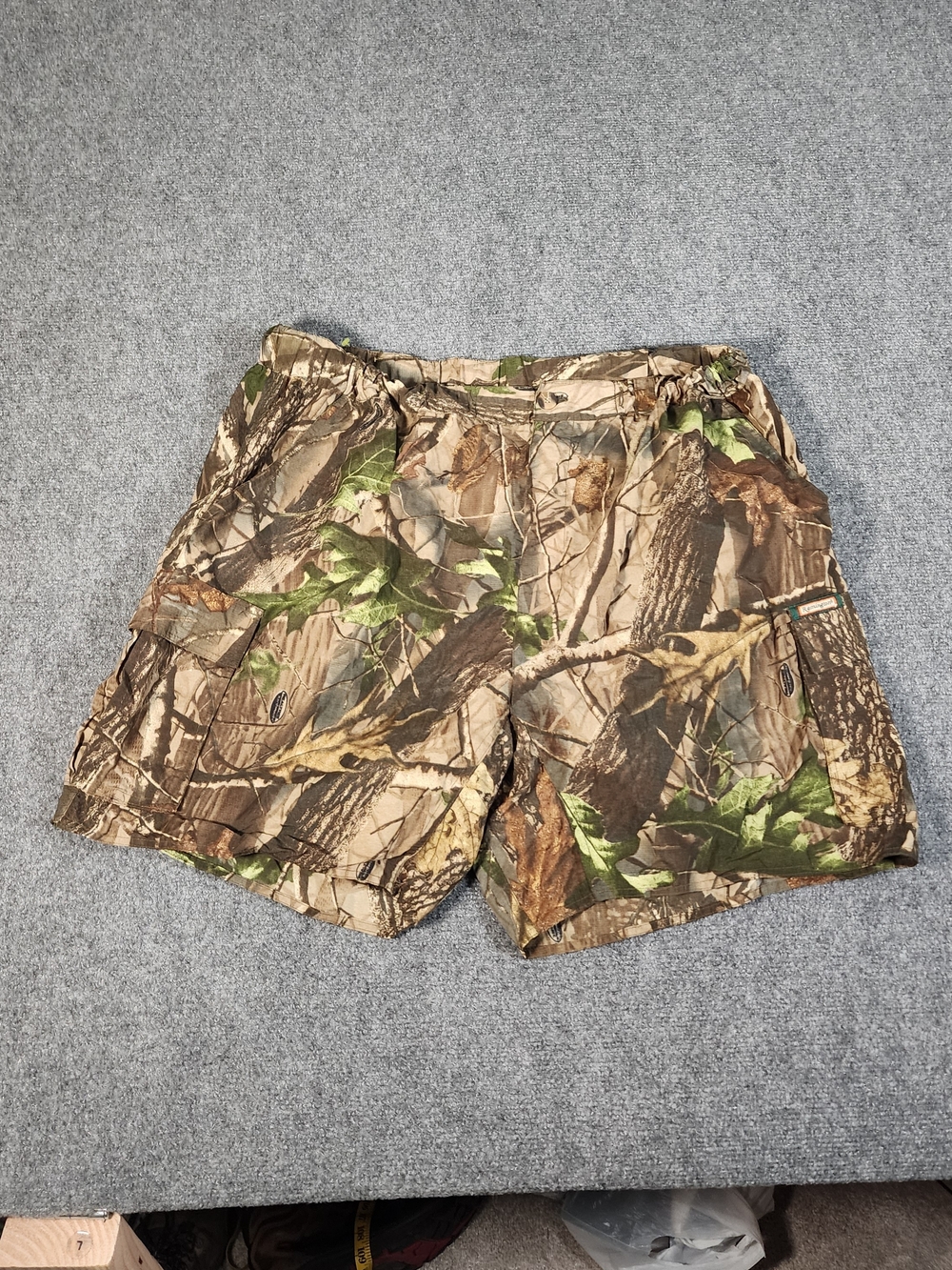 Realtree Camo Remington Nylon Cargo Shorts Vintage 2000s USA Size XL